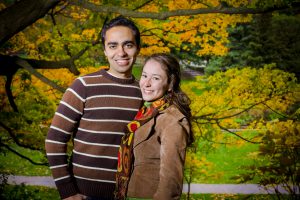 Our Story - Sameh and Geraldine in a park